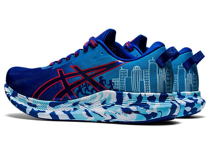 Blue / Red Asics NOOSA TRI 13 BOSTON Men's Running Shoes | VHVP0213