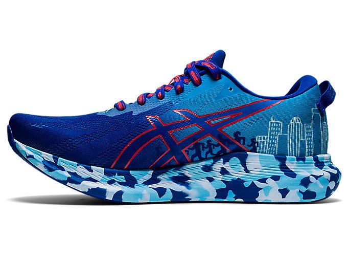 Blue / Red Asics NOOSA TRI 13 BOSTON Men's Running Shoes | VHVP0213