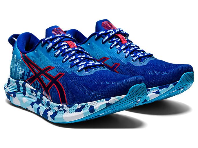 Blue / Red Asics NOOSA TRI 13 BOSTON Women's Running Shoes | NBWH0667