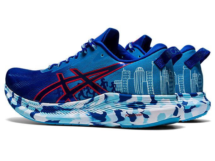 Blue / Red Asics NOOSA TRI 13 BOSTON Women's Running Shoes | NBWH0667