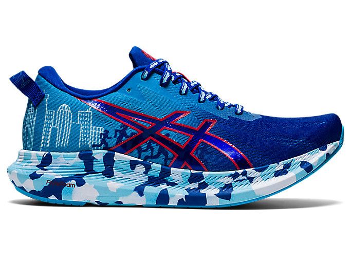 Blue / Red Asics NOOSA TRI 13 BOSTON Women's Running Shoes | NBWH0667