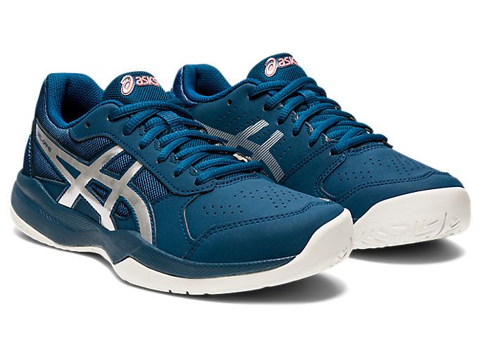 Blue / Silver Asics GEL-Game 7 GS Kids' Sneakers | ZWVU4089