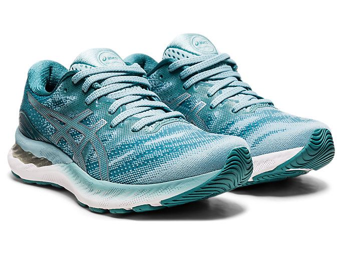 Blue / Silver Asics GEL-NIMBUS 23 Women's Running Shoes | JHYA4976