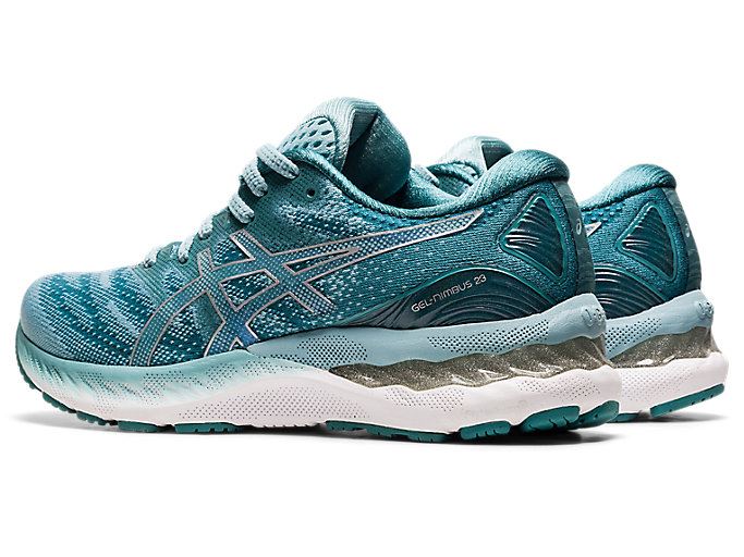 Blue / Silver Asics GEL-NIMBUS 23 Women's Running Shoes | JHYA4976