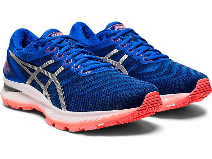 Blue / Silver Asics GEL-Nimbus 22 Men's Running Shoes | IPYV9483