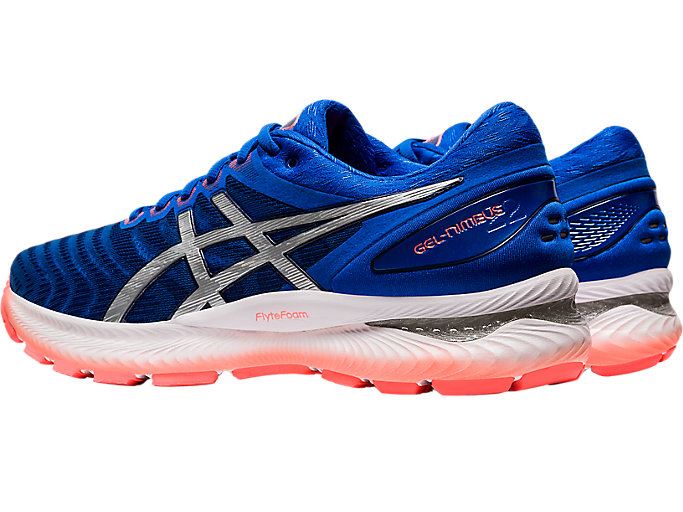 Blue / Silver Asics GEL-Nimbus 22 Men's Running Shoes | IPYV9483