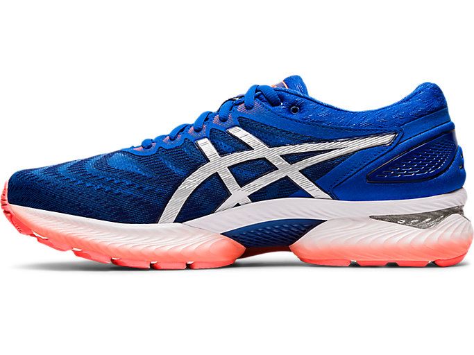 Blue / Silver Asics GEL-Nimbus 22 Men's Running Shoes | IPYV9483