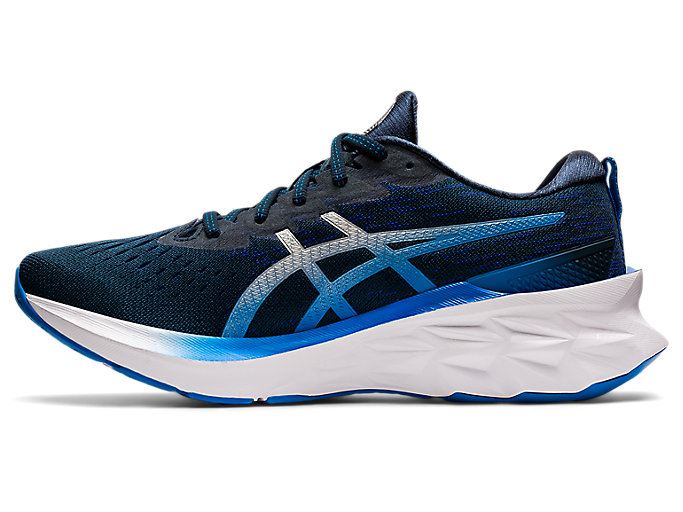 Blue / Silver Asics NOVABLAST 2 Men's Running Shoes | ZKJN2678