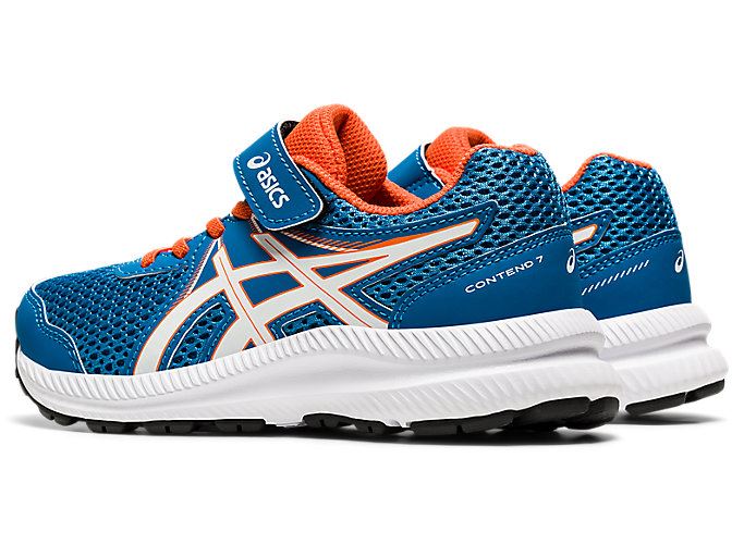 Blue / White Asics CONTEND 7 PS Kids' Sneakers | EVRI8005