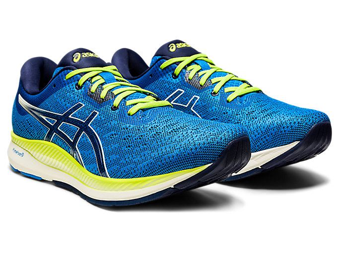 Blue / White Asics EVORIDE Men's Running Shoes | UTHF3908