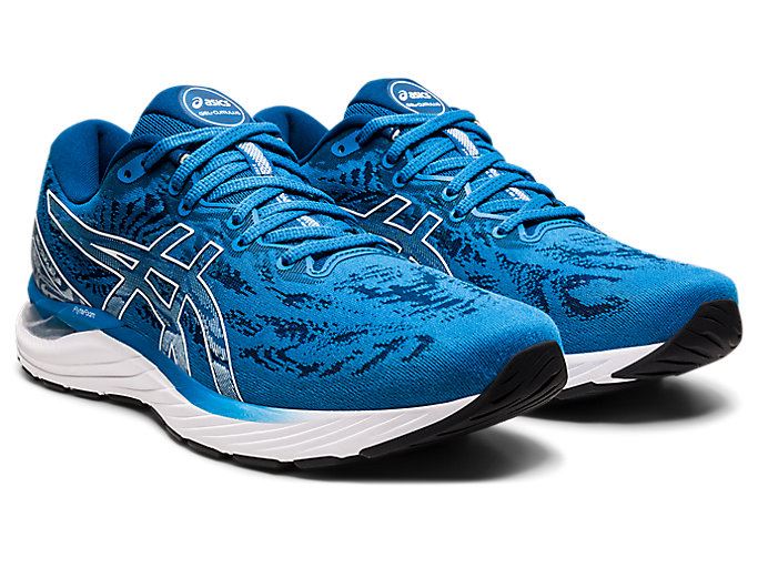 Blue / White Asics GEL-CUMULUS 23 Men's Running Shoes | MKKE8421