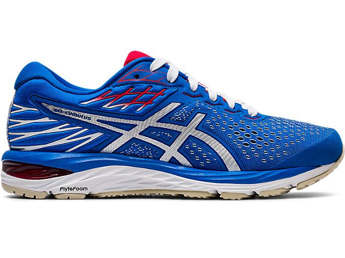 Blue / White Asics GEL-Cumulus 21 Retro Tokyo Women's Running Shoes | BHOW7568