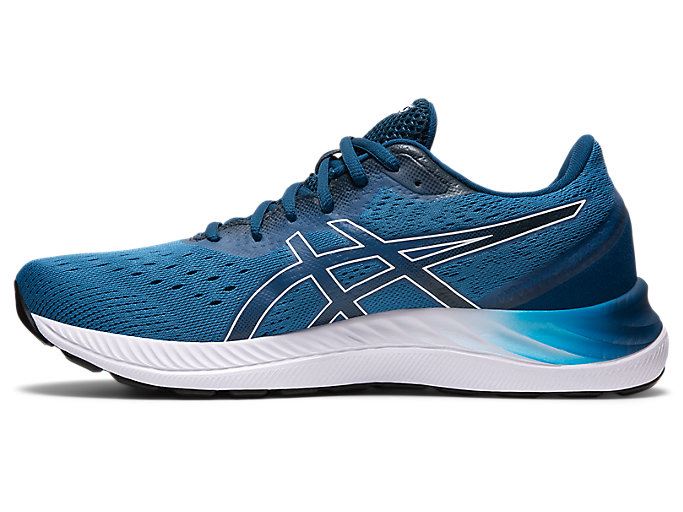 Blue / White Asics GEL-EXCITE 8 Men's Running Shoes | YQVH1035