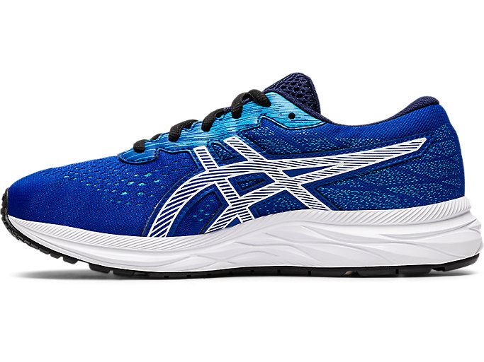 Blue / White Asics GEL-Excite 7 GS Wide Kids' Sneakers | YMVZ9150