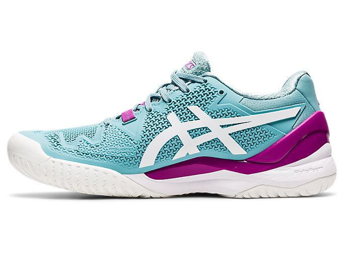 Blue / White Asics GEL-RESOLUTION 8 (D) Women's Tennis Shoes | JURQ9236