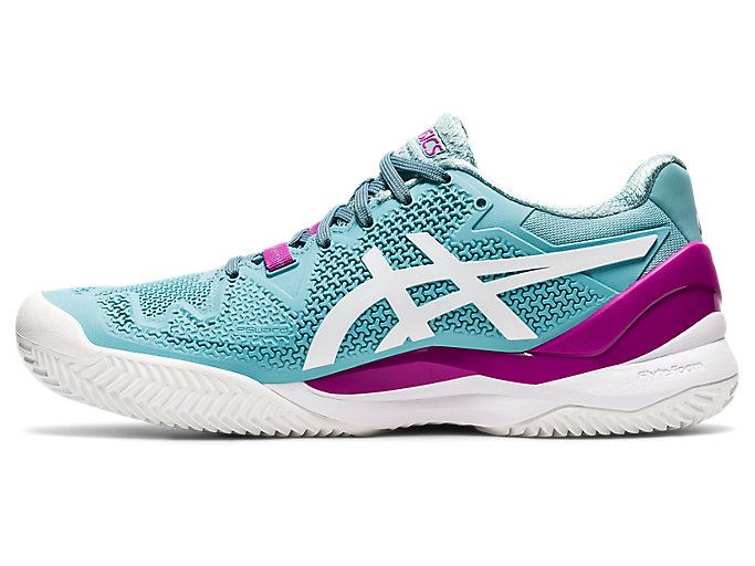 Blue / White Asics GEL-Resolution 8 Clay Women's Tennis Shoes | VCSL9027