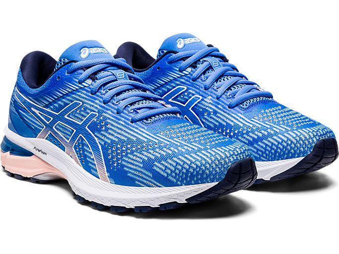 Blue / White Asics GT-2000 8 Women's Running Shoes | NJRG8762