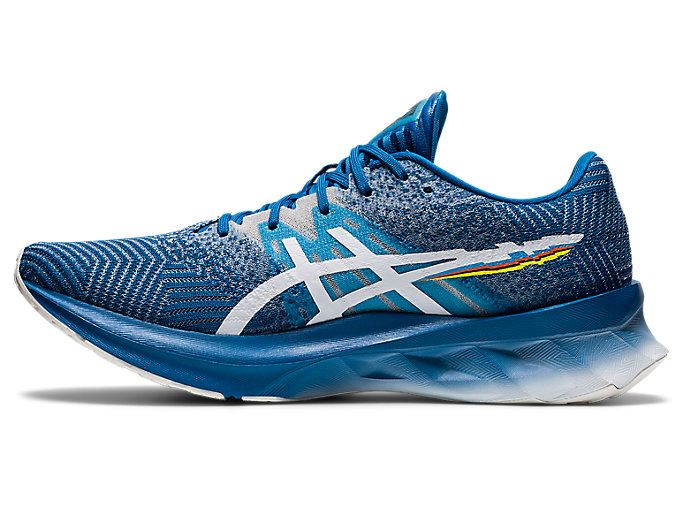 Blue / White Asics NOVABLAST Men's Running Shoes | JTAN9656