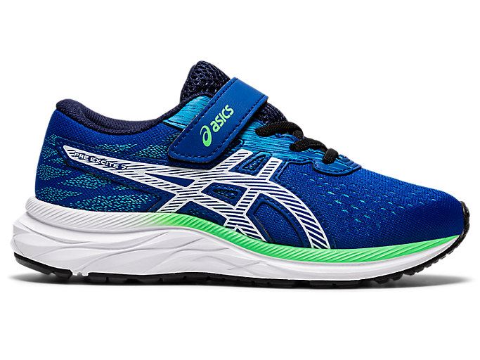 Blue / White Asics PRE EXCITE 7 PS Kids' Sneakers | MVSZ7748