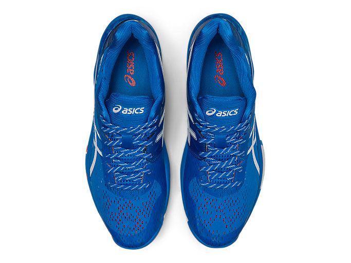 Blue / White Asics Sky Elite FF L.E. Retro Tokyo Women's Volleyball Shoes | QRRO3184