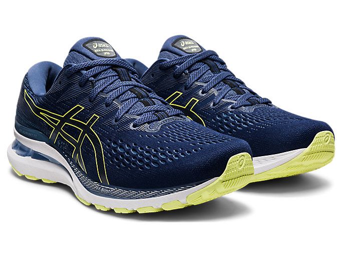 Blue / Yellow Asics GEL-KAYANO 28 Men's Running Shoes | FNJD5824