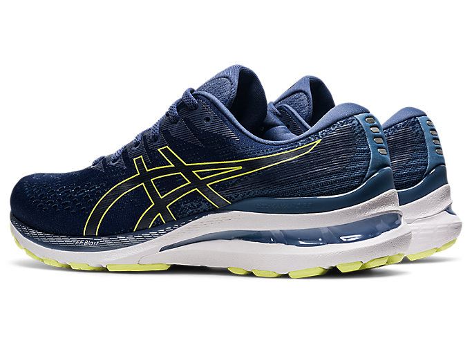 Blue / Yellow Asics GEL-KAYANO 28 Men's Running Shoes | FNJD5824