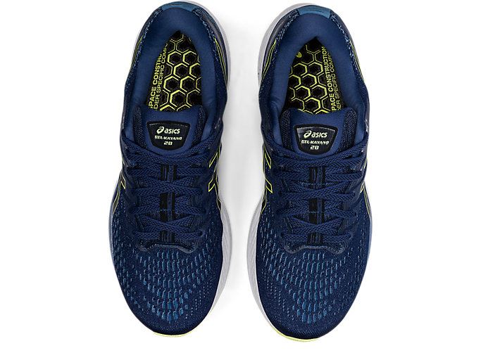 Blue / Yellow Asics GEL-KAYANO 28 Men's Running Shoes | FNJD5824