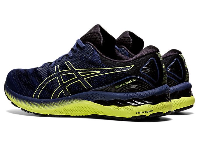 Blue / Yellow Asics GEL-NIMBUS 23 Men's Running Shoes | BOJL7126