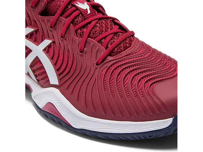 Burgundy / White Asics COURT FF NOVAK Men's Tennis Shoes | MQPN1464