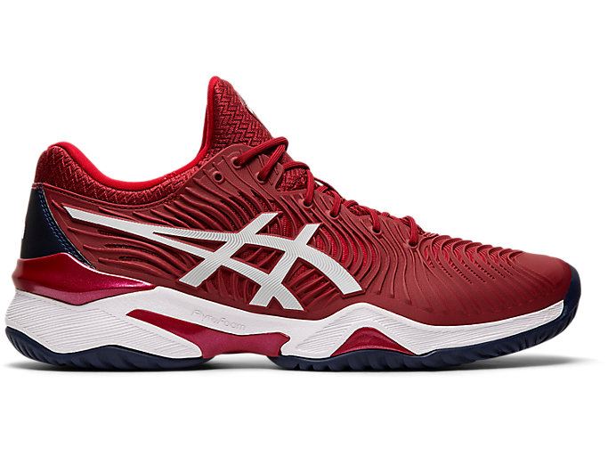 Burgundy / White Asics COURT FF NOVAK Men\'s Tennis Shoes | MQPN1464