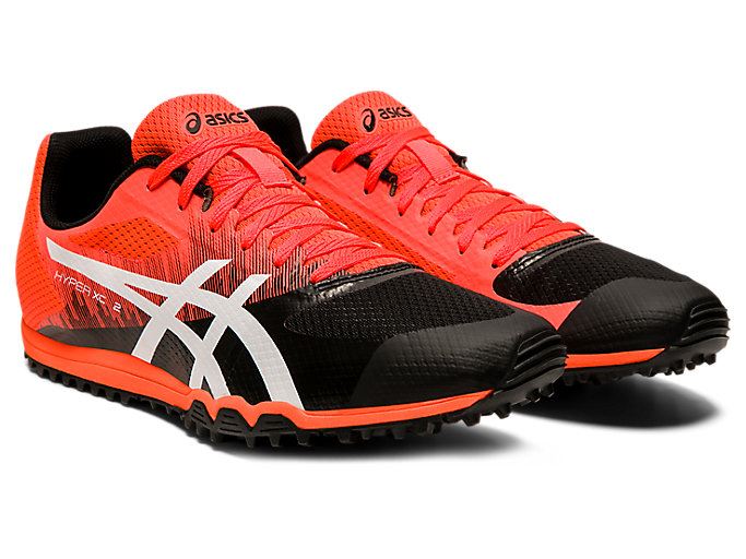 Coral / White Asics HYPER XC 2 Men's Track Shoes | DQVX7603