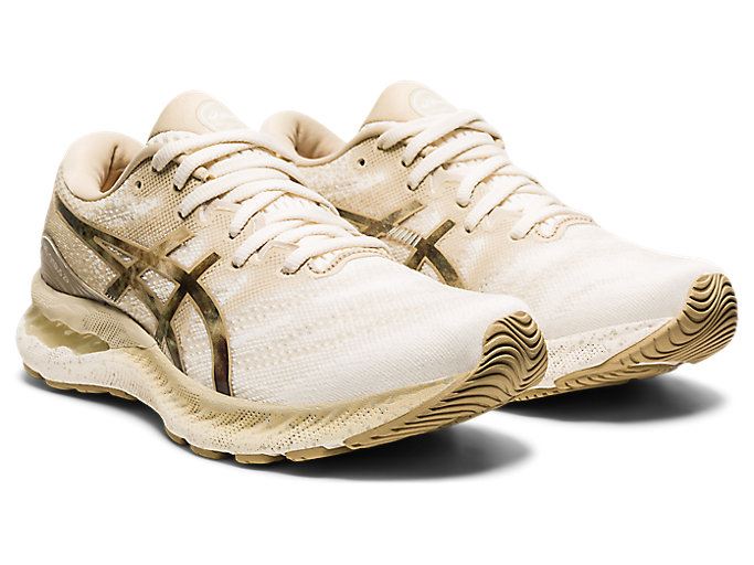 Cream Asics GEL-NIMBUS 23 Women's Running Shoes | KGWQ1185