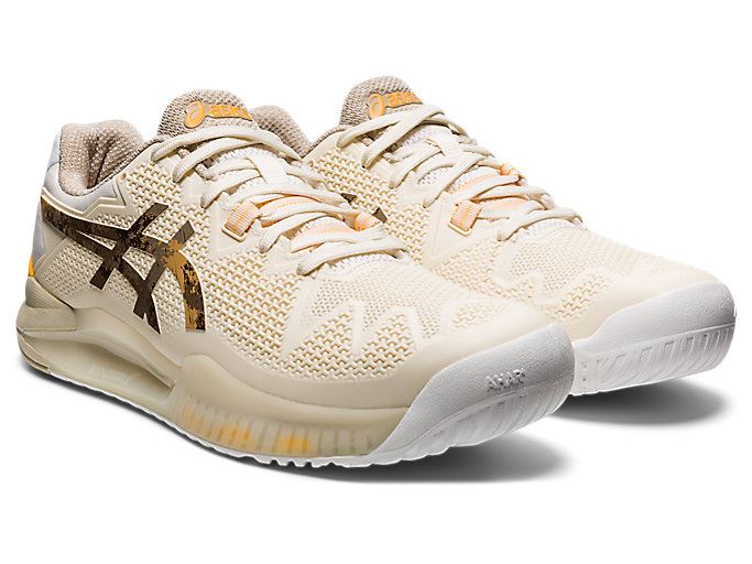 Cream Asics GEL-RESOLUTION 8 L.E. Men's Tennis Shoes | SBTZ8534