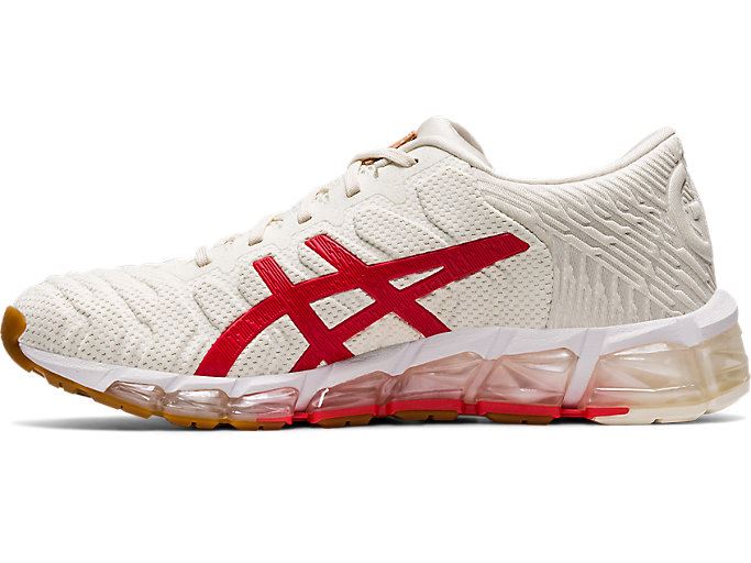 Cream / Red Asics GEL-QUANTUM 360 5 Women's Sneakers | RSZM7628