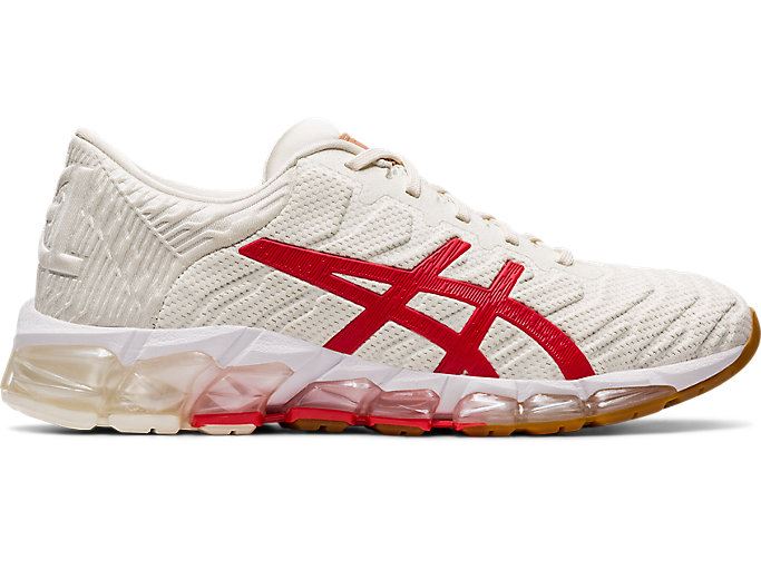 Cream / Red Asics GEL-QUANTUM 360 5 Women's Sneakers | RSZM7628