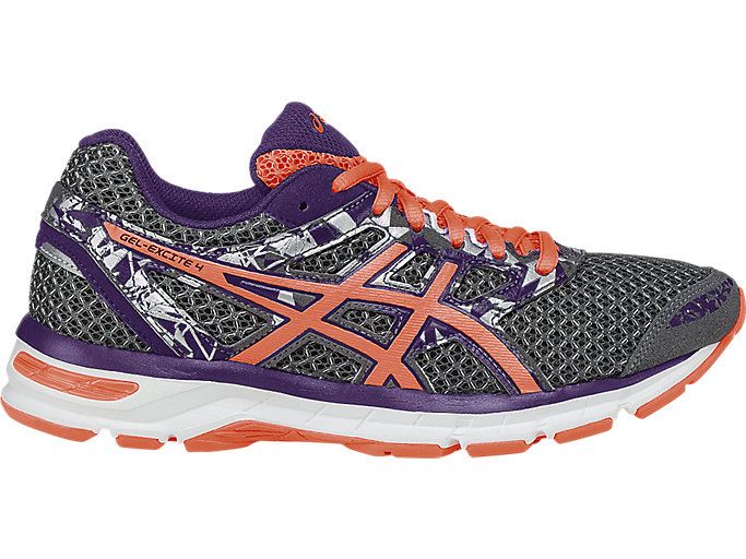 Dark Grey / Coral / Purple Asics GEL-Excite 4 Women's Running Shoes | EIZY0837