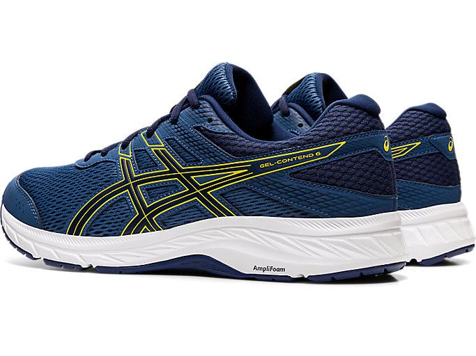 Dark Grey / Navy Asics GEL-Contend 6 (4E) Men's Running Shoes | QYEW0454