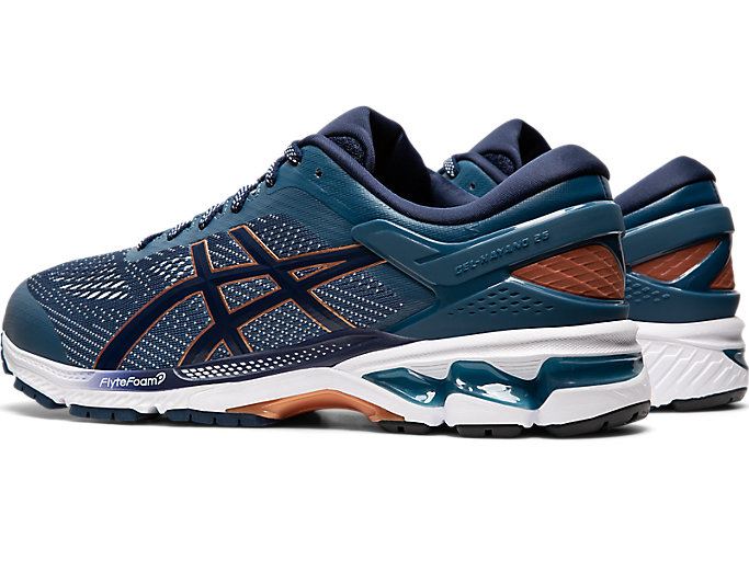 Dark Grey / Navy Asics GEL-KAYANO 26 (4E) Men's Running Shoes | XHPV3783