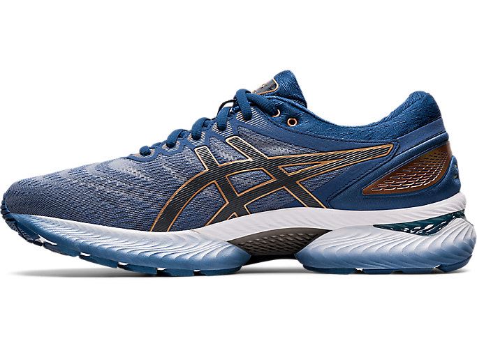 Deep Grey Asics GEL-NIMBUS 22 (2E) Men's Running Shoes | VOQN4214