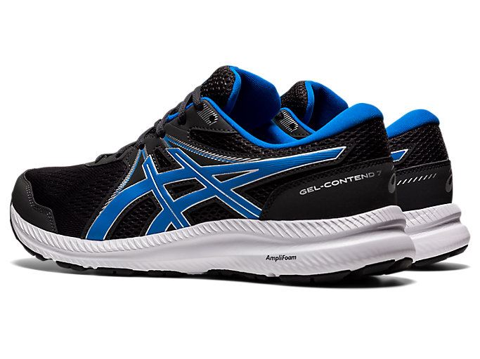 Deep Grey / Blue Asics GEL-CONTEND 7 Men's Running Shoes | GOHC7095