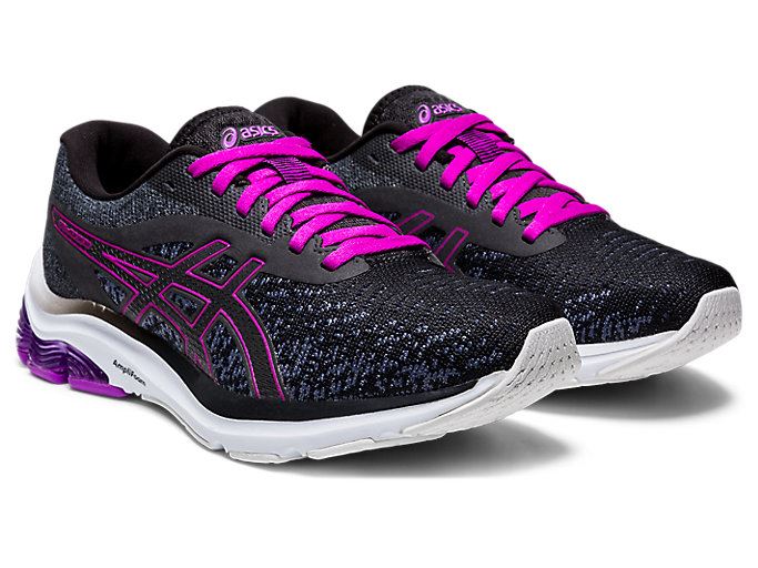 Deep Grey / Deep Grey Asics GEL-PULSE 12 Knit Women's Running Shoes | MSEG8517