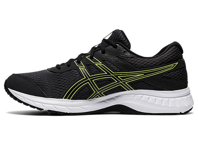 Deep Grey / Light Green Asics GEL-CONTEND 6 Men's Running Shoes | MTNG4219