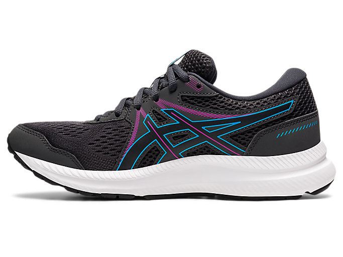 Deep Grey / Light Turquoise Asics GEL-CONTEND 7 Women's Running Shoes | PMEP2134