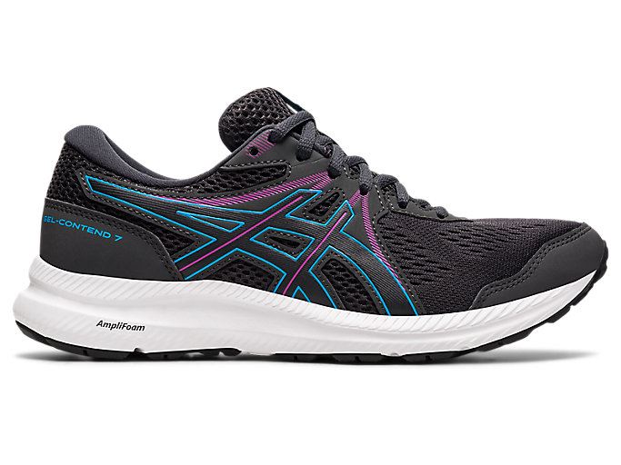 Deep Grey / Light Turquoise Asics GEL-CONTEND 7 Women\'s Running Shoes | PMEP2134