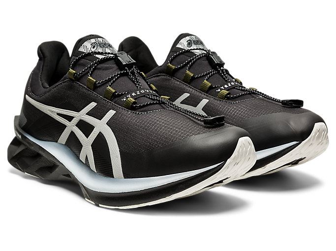 Deep Grey / Silver Asics Novablast AWL Men's Running Shoes | UKWN2094