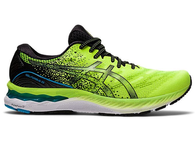 Green / Black Asics GEL-NIMBUS 23 Men\'s Running Shoes | JNGD5096