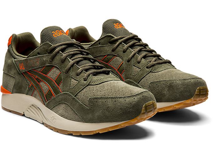 Green / Olive Asics GEL-Lyte V Men's Sneakers | SRRA9039