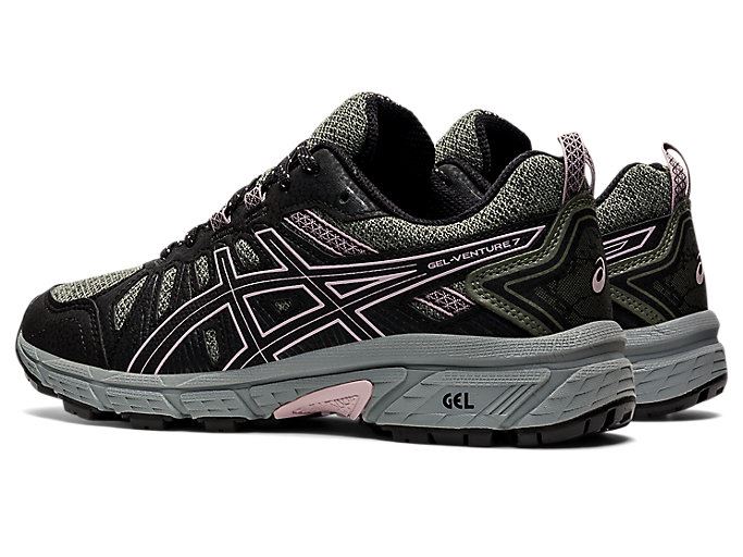 Green / Rose Asics GEL-VENTURE 7 Women's Trail Running Shoes | ZMXM8719