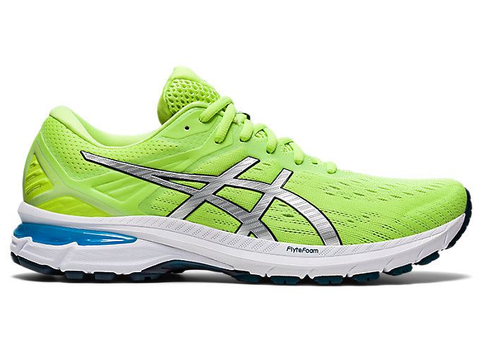 Green / Silver Asics GT-2000 9 Men's Running Shoes | TYUC4327