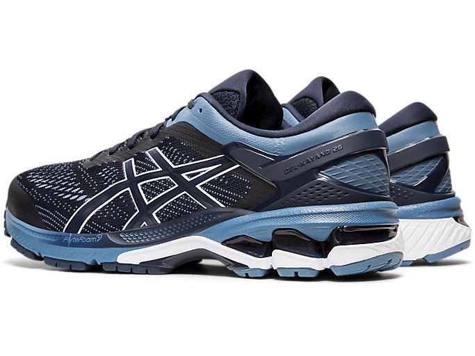 Grey Asics GEL-KAYANO 26 (2E) Men's Running Shoes | DHJS6632